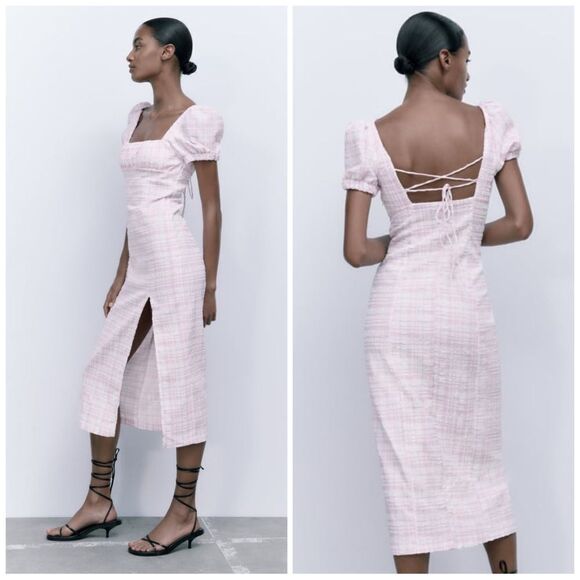 Zara Textured Midi Dress - Picture 1 of 8